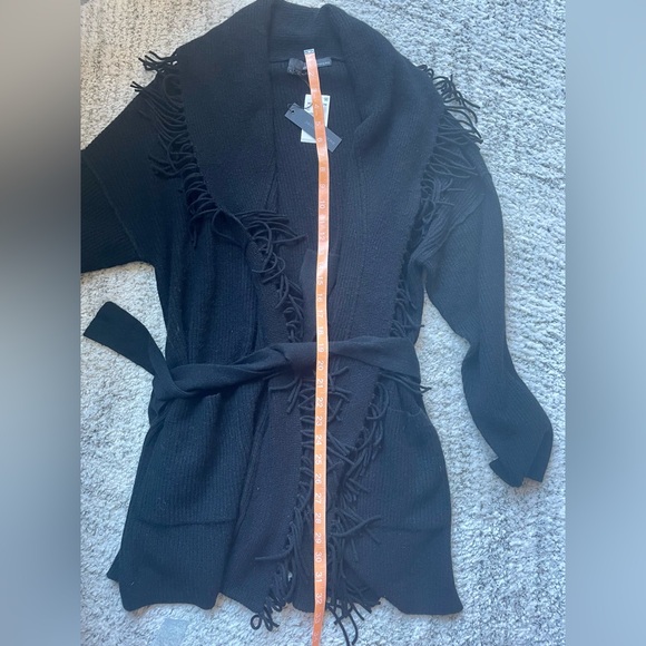 360 Cashmere Alissa Fringed Cardigan, Size Large - Picture 9 of 11